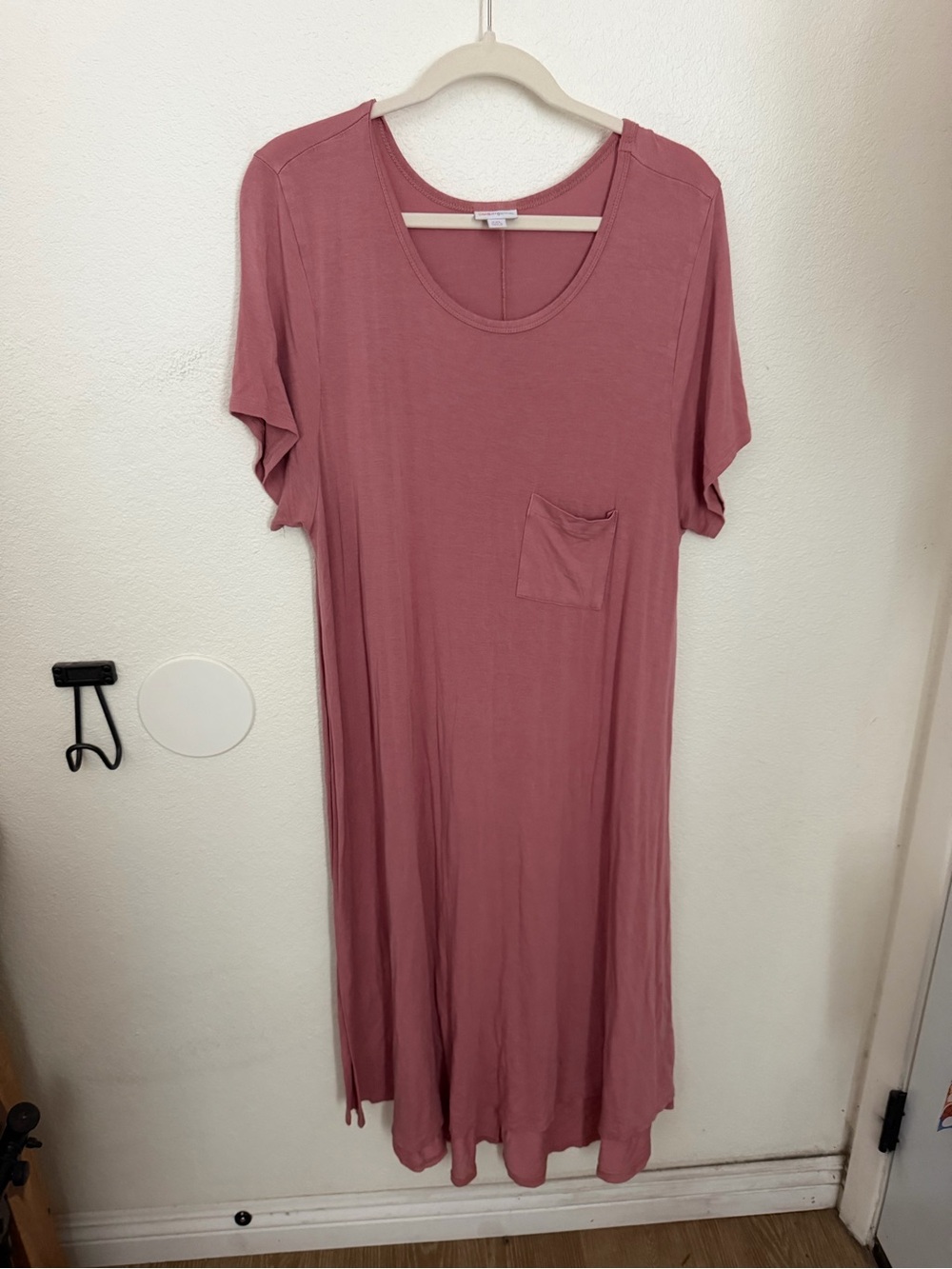 LuLaRoe Dusty Rose Short-Sleeve Midi Dress with Pocket